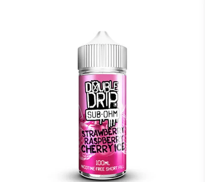 Double Drip Strawberry Raspberry Cherry Ice 100ml Shortfill