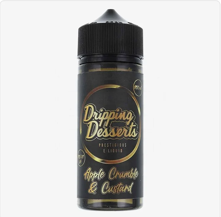 Apple Crumble & Custard by Dripping Desserts E Liquid | 100ml Short Fill