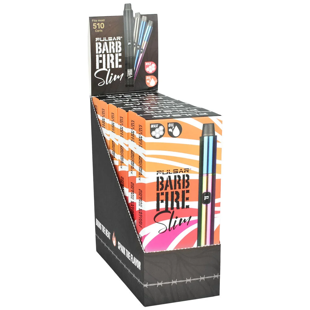Pulsar 6PC DISPLAY – Barb Fire Slim Variable Voltage 2-in-1 Vape – 800mAh